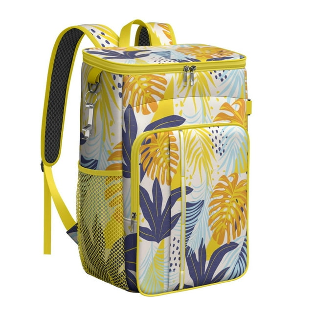 Aloha Themed Insulated Backpack Cooler - 20L, Multiple Pockets for Utensils, Tablets, and Drinks