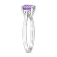 thumbnail image 5 of Gem & Harmony 1.30 Carat (Ctw) Amethyst Round Solitaire Ring in Sterling Silver for Women, 5 of 6
