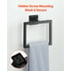 thumbnail image 4 of VEVOR - Juego de 5 accesorios de baño, barra para toallas de 16 pulgadas, color negro mate, 4 of 9