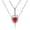 04-Silver Red Heart Couple style, variant on Matching Necklace for Couples 14K Gold Silver Plated Sword and Heart Necklaces Trendy Set Dainty Zirconia Chain Pendant Jewelry Gifts for Him and Her