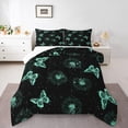 thumbnail image 2 of Manfei Green Butterfly Print Bedding Comforter Set, Romantic Dandelion Flower Twin Comforter Sets, Valentines Day Bedding Set, Breathable Home Decor, 2pcs, 2 of 8