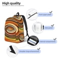 thumbnail image 3 of Rateoe Colorful Swirl Pattern Durable Canvas Backpack for Men & Women – Stylish & Lightweight – Adjustable Straps, Multiple Pockets – Fits 15-17 Inch LaptopsSmall, 3 of 5