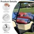 thumbnail image 6 of HUIACONG Baseball USA Golf Cart Seat Cover, All Weather Breathable Anti-Fading Golf Cart Seat Covers 2 Piece for Club Car, 6 of 7