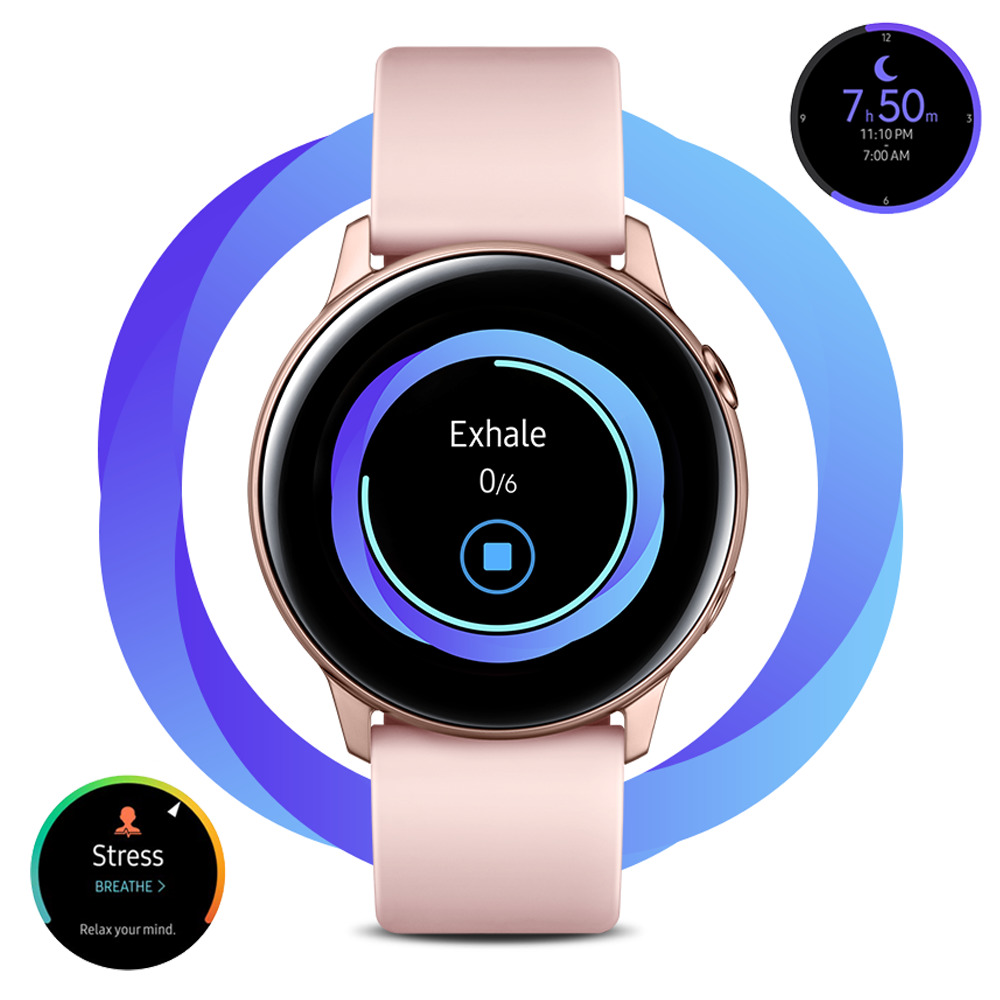 SAMSUNG Galaxy Watch Active - Bluetooth Smart Watch (40mm) Rose Gold - SM-R500NZDAXAR - image 3 of 28