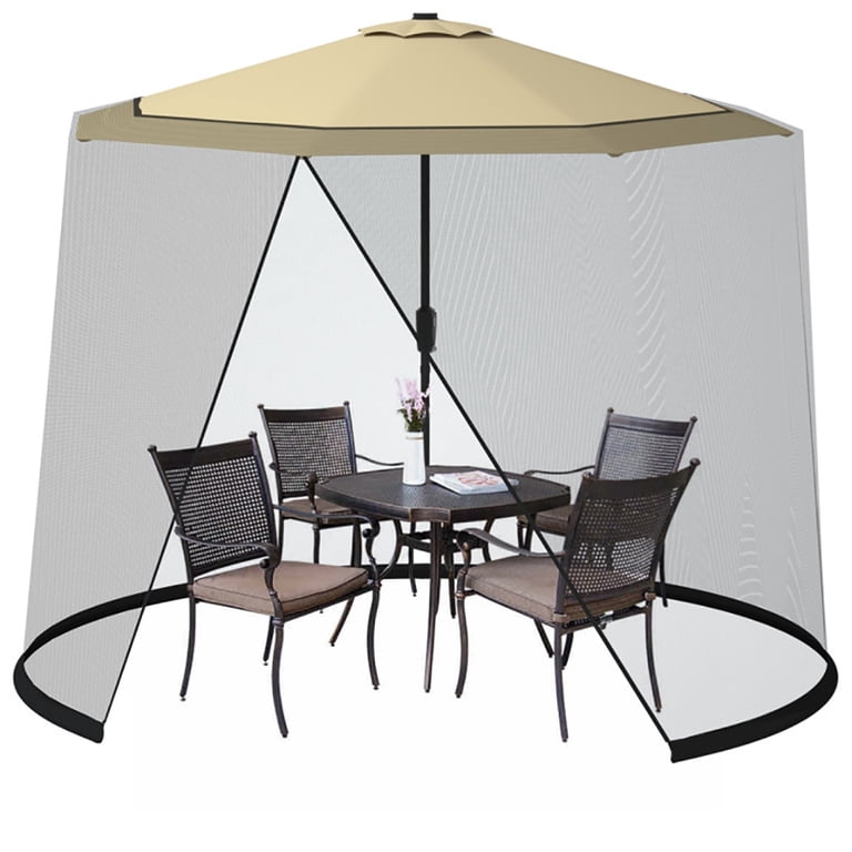 9 10 patio umbrellas with netting Umbrella Mosquito Easy assembly and removal Drawstring at the top of the mesh adjusts the sizing to fit umbrellas 9 ft Kadyn Outdoor Patio Umbrella, Outdoor