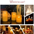 thumbnail image 2 of Led Candle Flameless Candle Flameless Candle Light 10.2/12.7/15.2Cm (4/5/6") Real Wax Pillar Candle 10 Button Remote Control With 24 Hours Timer (1*3), 2 of 6