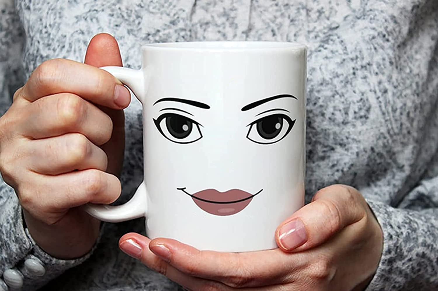 Man Face Mug Funny Men Or Woman Faces Coffee Mug Cute Birthday  Gift (Size : 11oz, Color : Man face): Coffee Cups & Mugs