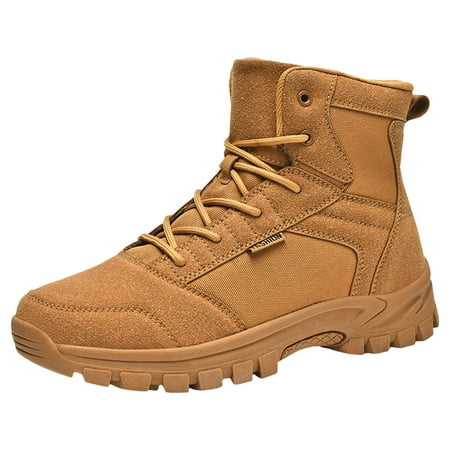 

Povozer Men s Hiking Boots Hiking Shoes Waterproof Outdoor Mountaineering Boots(Brown 8)