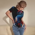 thumbnail image 3 of Fotbe Colorful Betta Fish Body de Mujer con Cuello Redondo y Mangas Cortas, Sin Mangas Ajustado, Suave, Cómodo y Básico-X-Large, 3 of 7