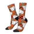 thumbnail image 1 of Wukai Various Pumpkins Print Contrast Color Mid-tube Socks, 3D Printing Design Adult Socks, High Elastic Breathable Sports Socks, Suitable for Daily,Unisex, 1 of 6