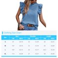 thumbnail image 5 of Yesfashion Womens Ruffle Color Block Tank Tops Summer Casual Dressy Round Neck Pleated Blouse Loose Fit Sleeveless Shirts, 5 of 5