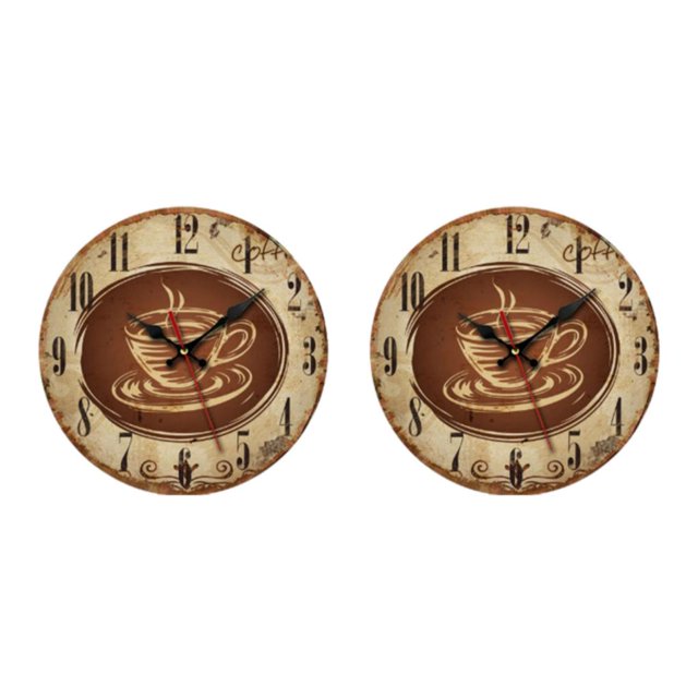 Decodeary Horloge Murale Ronde Intemporelle avec Minuterie Précise pour la Maison Fonctions Multiples comme Montré type 9 2ensemble