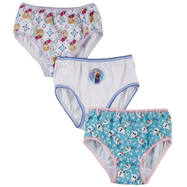 Disney Disney Frozen Girl's Underwear Panties Anna, Elsa, 3 Pack Size 2T3T, 4, 6, 8 (8