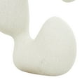 thumbnail image 5 of 7" x 11" White Polystone Curved Shaped Abstract Sculpture with Speckled Texturing, by DecMode, 5 of 9