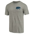 thumbnail image 2 of Men's Gray Heather California Bears Left Chest Distressed Logo Tri-Blend T-Shirt, 2 of 3