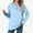 Light Blue, variant on Tawop Hoodless Sweatshirt for Women Tops Sweatshirt Long Sleeve V Neck Solid Casual Black 2XL