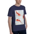 thumbnail image 2 of Bingfone Koi Fish Corals,Spring Summer Men'S Loose Fit Short-Sleeve Pocket T-Shirt, 2 of 7
