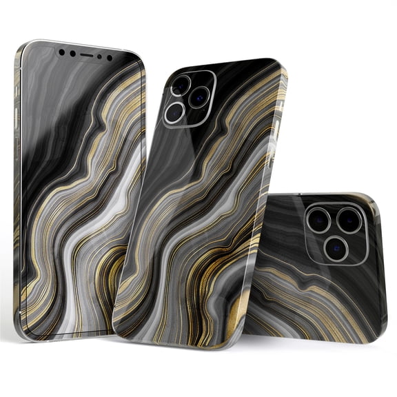 DesignSkinz Vivid Agate Vein Slice Foiled V13 Full-Body Skin Decal Wrap Cover for iPhone 16