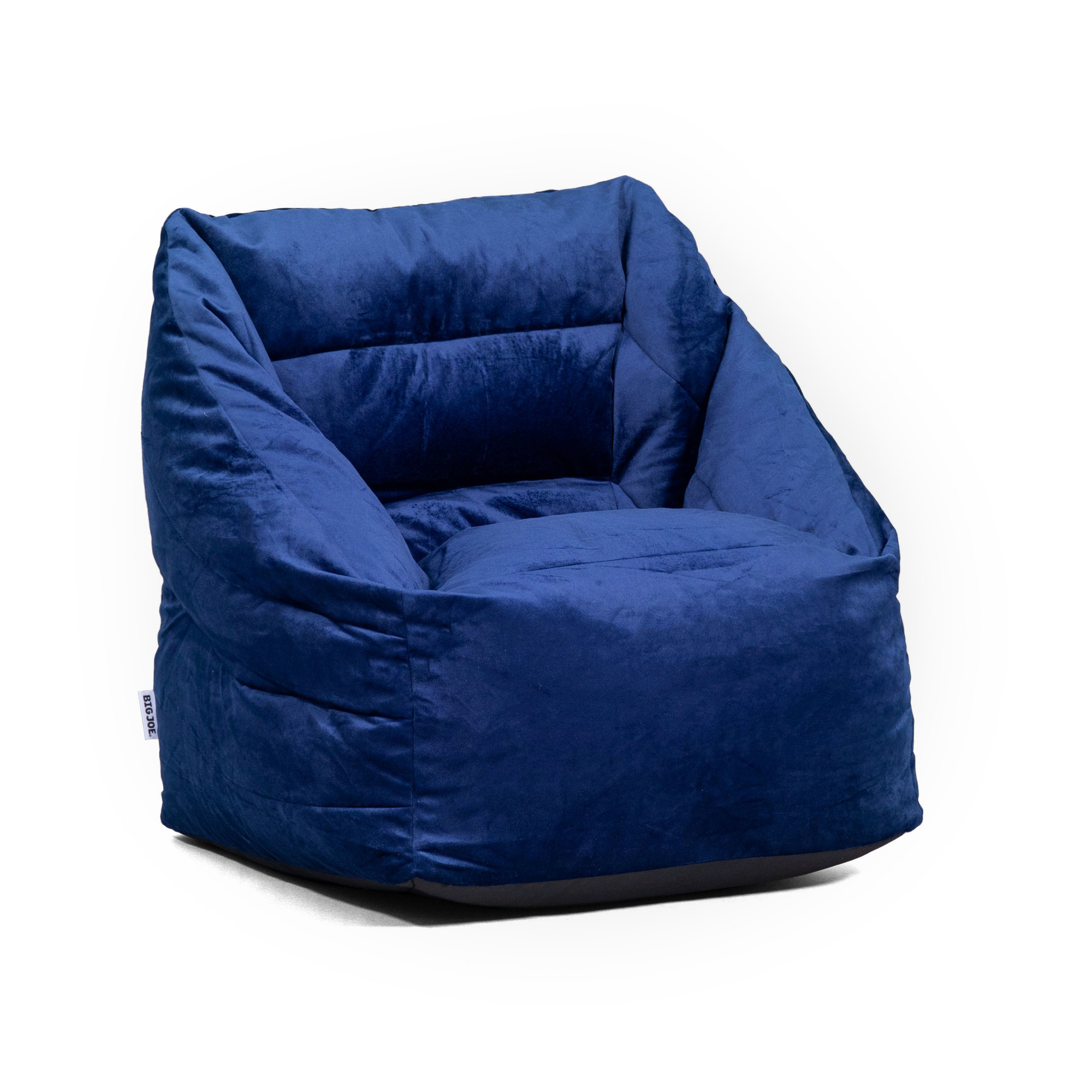 Big Joe Aurora Bean Bag Chair, Deep Navy Velvet, Soft Polyester, 2.5 feet - image 2 of 6