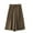 Coffee, variant on Tyiszil Culottes Women's Casual Pants Elastic Cropped Solid High Waist Capris Womens Trousers