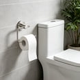 thumbnail image 2 of Toilet Paper Holder, Wall Mounted Stainless Steel Tissue Roll Rack with Open End Design, Rust Resistant Bathroom Organizer for Quick Roll Replacement, Space Saving Storage for Home, 2 of 6