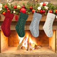thumbnail image 3 of Home Decor Knitted Gift Bag Decorative Socks Pendant Color Matching Increase Stitching Twist 46cm Socks, 3 of 3