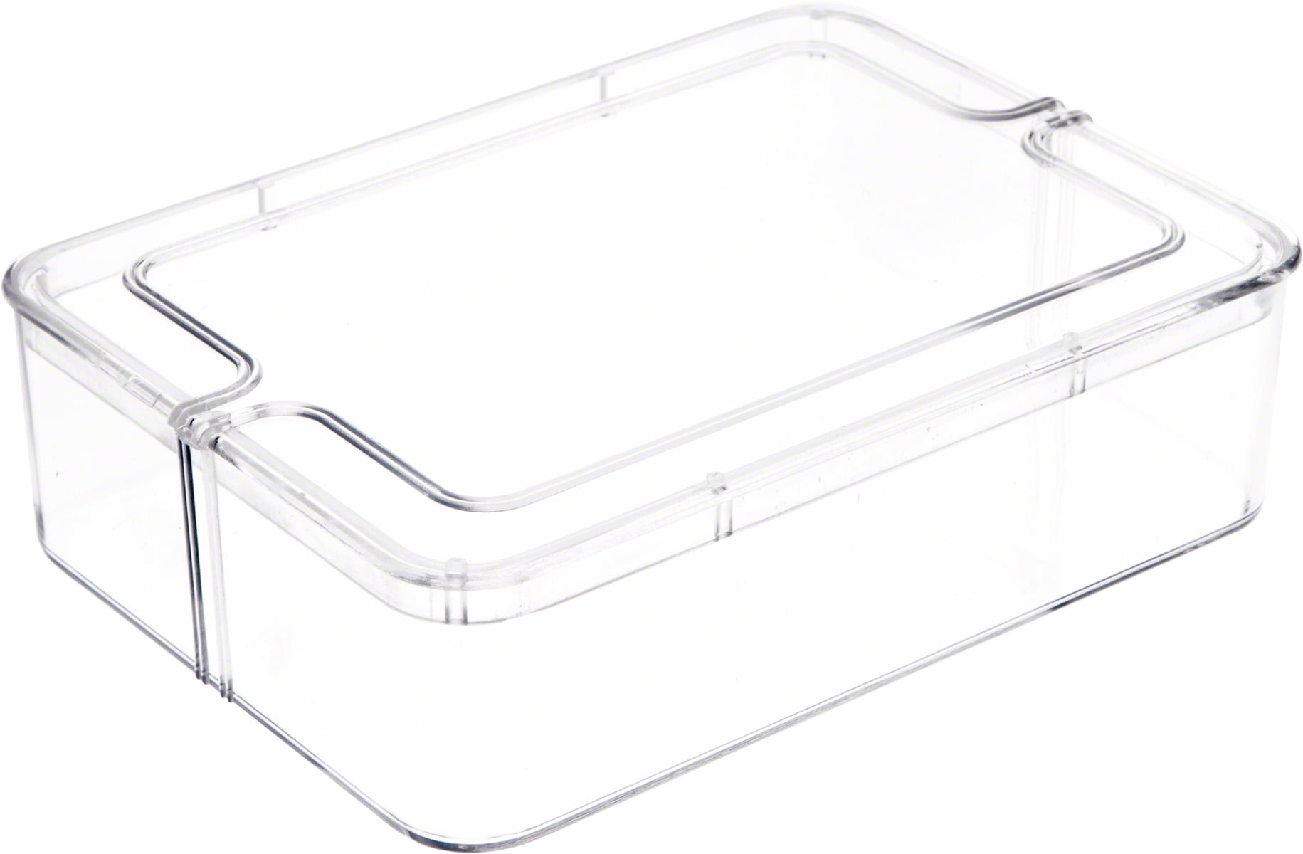 Pioneer Plastics Clear Small Rectangular Plastic Container, 5.4375" W x