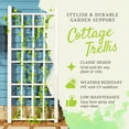 thumbnail image 2 of Dura-Trel Cottage 28 x 66 Inch PVC Vinyl Outdoor Garden Patio Trellis, White, 2 of 8