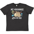 thumbnail image 3 of Inktastic My Grammie Loves Me with Sloth and Hearts Youth T-Shirt, 3 of 5