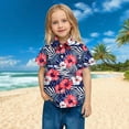 thumbnail image 6 of OGLCCG Boys Hawaiian Shirts Short Sleeve Summer Beach Button Down Aloha Luau Shirts for Kids Casual Tropical Shirt with Pocket 2-15 Years, 6 of 7