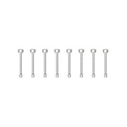 Body Jewelry Womens 22G Small Clear Crystal Stainless Steel Nose Stud, 9 Pack