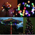 thumbnail image 3 of Cadena de luz solar para exteriores, bola de luz de color impermeable de 40 LED, para interior/exterior, jardín, terraza, balcón, boda, fiesta, 3 of 5