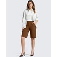 thumbnail image 4 of G4Free EverGoing Women's Bermuda Shorts with Pockets 10" - Knee Length Athletic Casual Long Shorts, 4 of 7