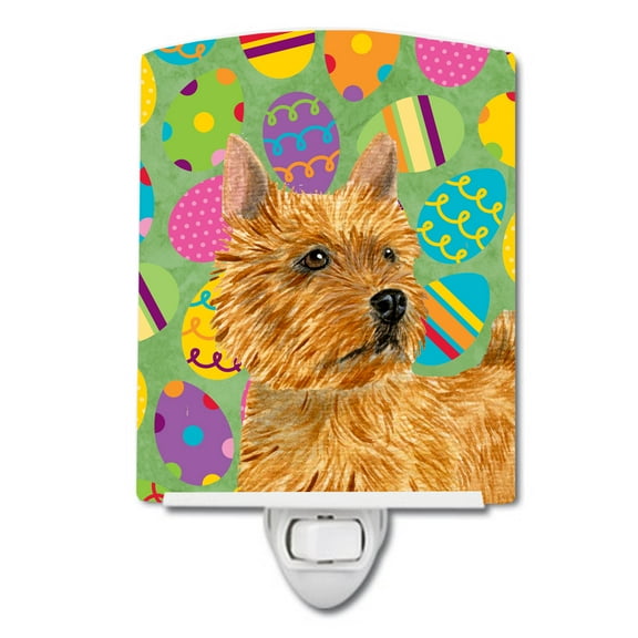 Norwich Terrier Easter Eggtravaganza Ceramic Night Light