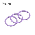 thumbnail image 3 of Uxcell 2.1x30mm Split Keychain Rings Flat Key Holder for Organization Purple, 48 Pack, 3 of 5