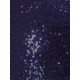 thumbnail image 5 of Pantalones cortos de mujer INSPIRE CHIC con brillo de lentejuelas, de tiro medio, sólidos, con brillo, elásticos, color azul oscuro, 5 of 6