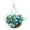 blue, variant on Hanging Artificial Daisy Flowers Basket Fake Hanging Plant for Garden Porch violet