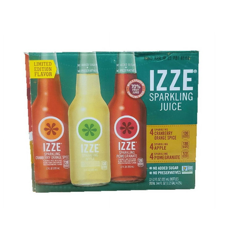 Izze Sparkling Lemonade - New Flavor Variety - Pomegranate/Apple