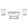 thumbnail image 3 of Castle Place Minimalist 3 Piece Coffee Table Set, Light Grey, 3 of 14