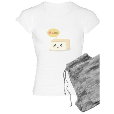 

CafePress - Kawaii Tofu Asking People To Love Tofu Women s Lig - Women s Light Pajamas