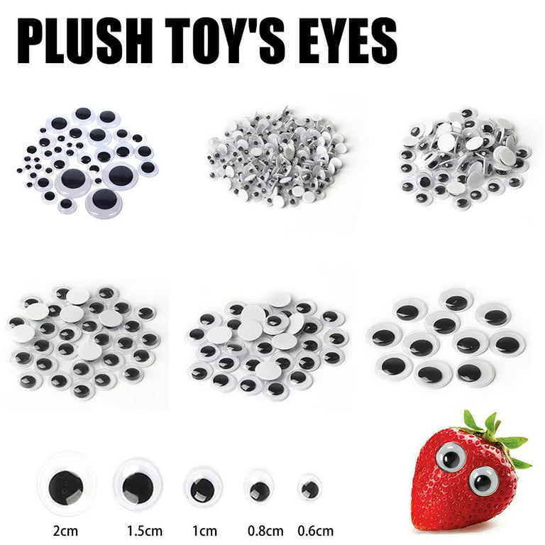 100 Pieces Wiggle Eyes, 1.2 inch Googly Eyes with self Adhesive Round  Plastic for Crafts Making and Party Decorations