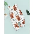 thumbnail image 3 of Bagilaanoe Baby Girls Summer Jumpsuit 3 6 12 18 Months Sleeveless Cow Flower Print Romper, 3 of 8