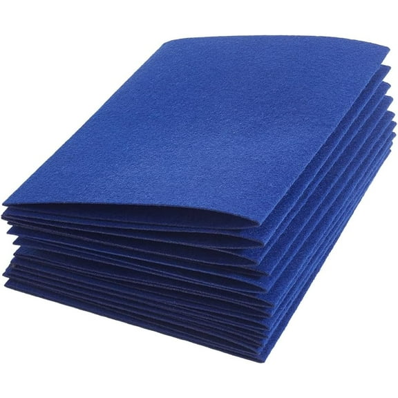 15Pcs 11 x 7 Inch Blue Felt Sheet Square Felt Fabric 1mm Thick Rectangle Precut Non Woven Sewing Material Sheets for Sewing Shaping DIY Patchwork Cutting Art Project Christmas Party Decor Blue