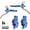 Blue, variant on ZTZ IIIPRO E4 MTB Hydraulic Disc Brake Set, 4-Piston Hydraulic Brake Kit with Ceramic Brake Pads for Mountain Bike（Pre-Bled, Front 800mm and Rear 1550mm）