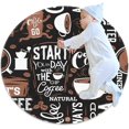 thumbnail image 1 of Coffee Cups and Words Round Soft Area Rugs 2.6ft Anti-Slip Cute Circle Carpet for Teen Girls Room, Circular Rug for Nursery Room, Dorm, Cute Room Decor for Baby, 1 of 7