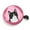 Black White Tuxedo Cat, variant on WIRESTER Pink Bicycle Bell Aluminum Alloy Mini Bike Bell With Ring Horn Accessories for Adults Men Women Kids Girls and Boys - Animal Black White Tuxedo Cat
