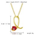 thumbnail image 2 of Jusqu'à 65% de Réduction sur les Colliers SMihono pour Femmes, Collier Lettre Rose avec Strass, Pendentif Rétro en Anglais, 2 of 2