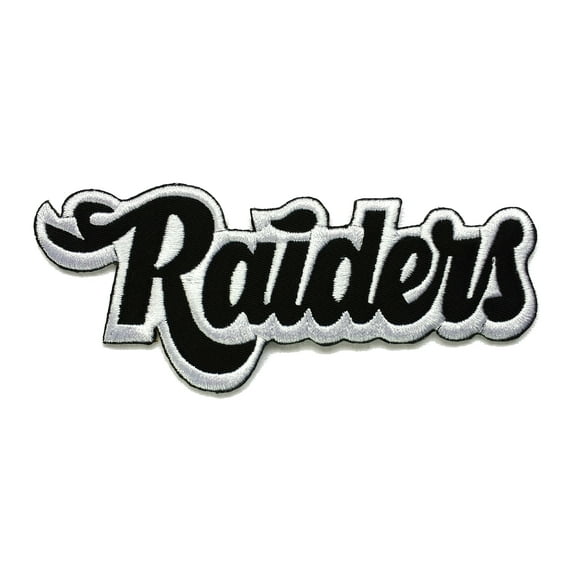 Raiders Football Embroidered Sew/Iron On Patch 5" x 2"