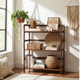 thumbnail image 6 of Eccostyle 3-Tier Bamboo Frame Stackable Bookshelf - Caramel, 6 of 8