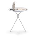 thumbnail image 3 of Furinno Theo Table d'Appoint Ronde avec Pieds Croisés, Blanc, 3 of 4